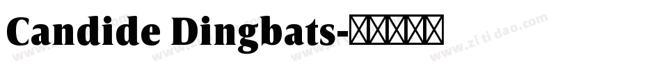 Candide Dingbats字体转换